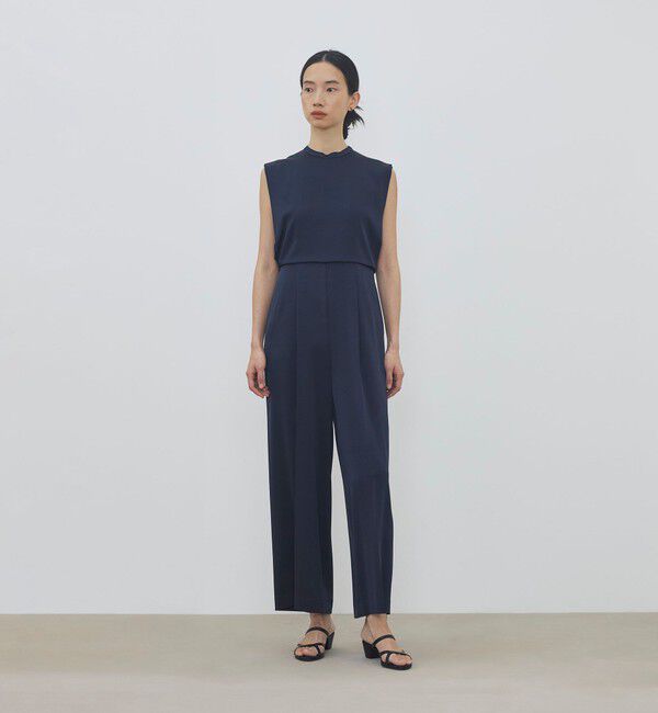 DES PRES「サテンジョーゼット ハイウエストオールインワン」|オールインワン|