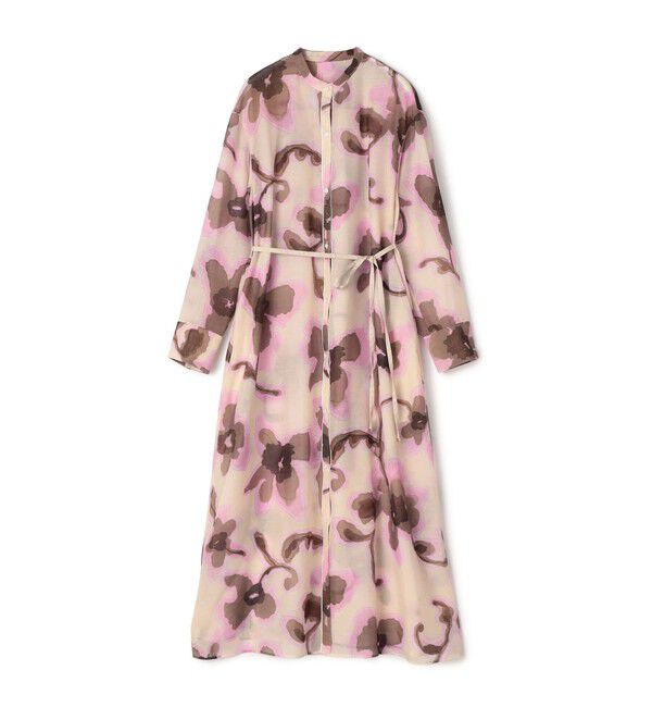 Ballsey「リリアンプリント ロングシャツワンピース」|ワンピース|42 ピンク系