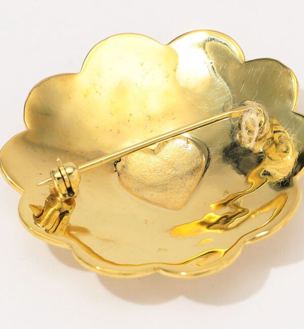 TOMORROWLAND GOODS「ADRAR Flower Heart ゴールド ブローチピン」|ブローチ・コサージュ|