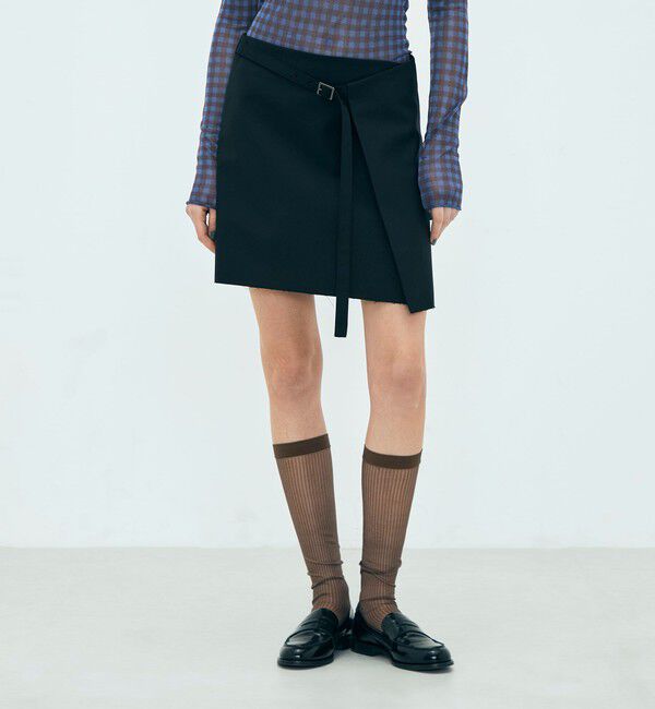 Edition「edition pourell モヘヤビンテージトロ ラップミニスカート」|スカート|