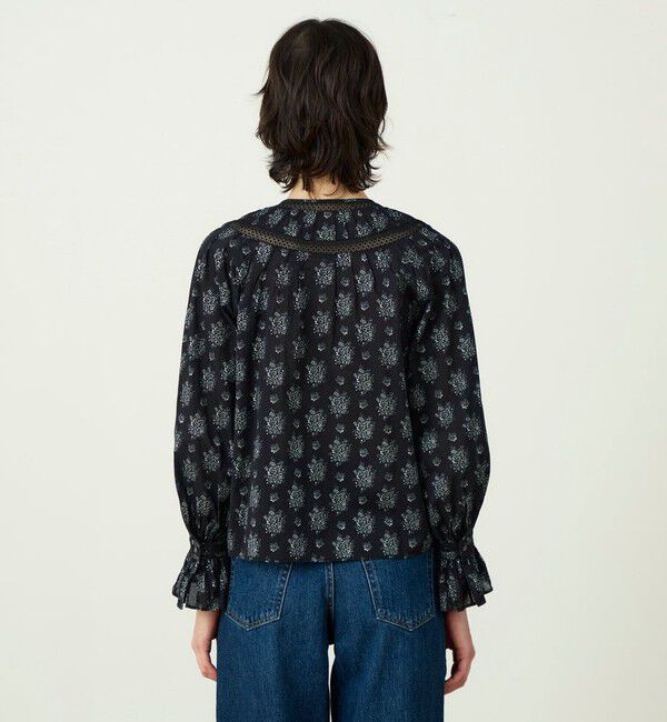 SOULEIADO「コットンプリント サークルピンタックブラウス」|シャツ・ブラウス|