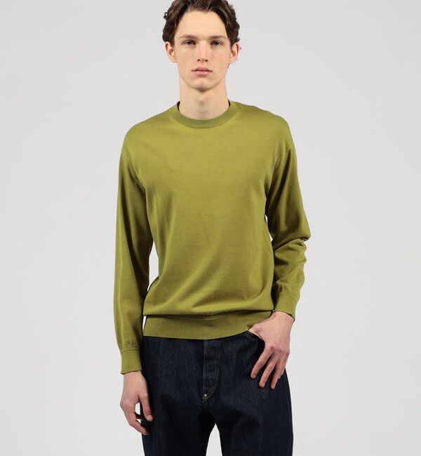 TOMORROWLAND MENS「TOMORROWLAND tricot ギザコットン クルーネックプルオーバーニット」|ニット・セーター|