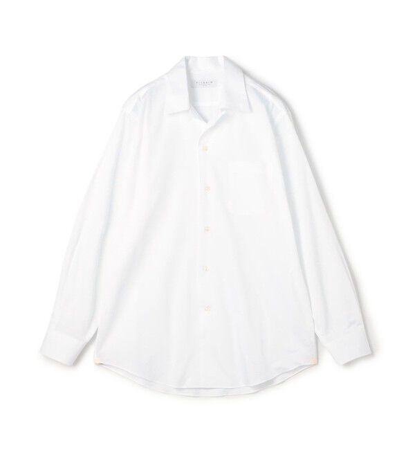 TOMORROWLAND MENS「コットンピケ オープンカラー ロングスリーブシャツ CANCLINI」|シャツ・ブラウス|11 ホワイト