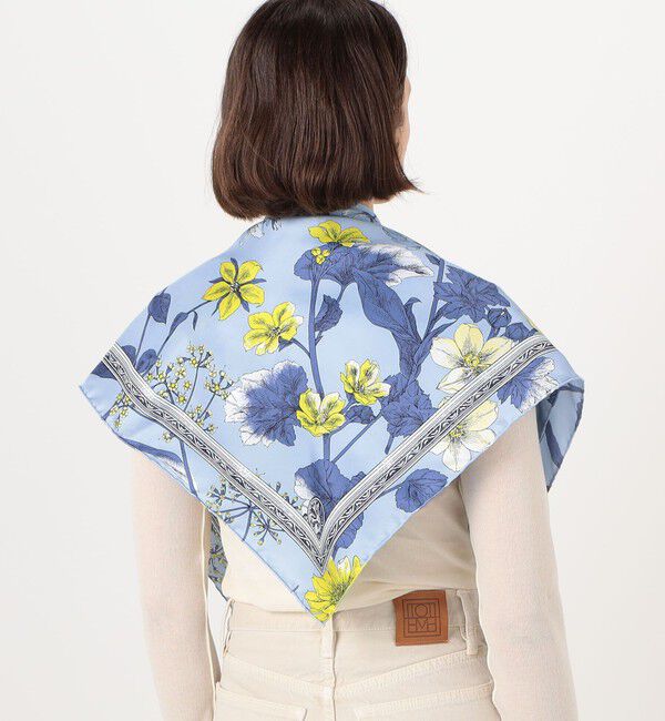 TOMORROWLAND GOODS「manipuri FLOWER シルクスカーフ」|バンダナ・スカーフ|