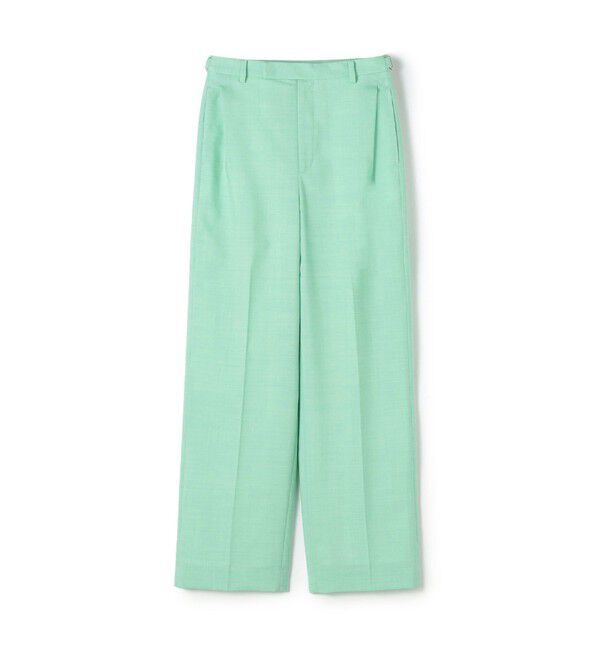 MACPHEE「ストレッチトロピカル ストレートパンツ」|スラックス|53 ライトグリーン