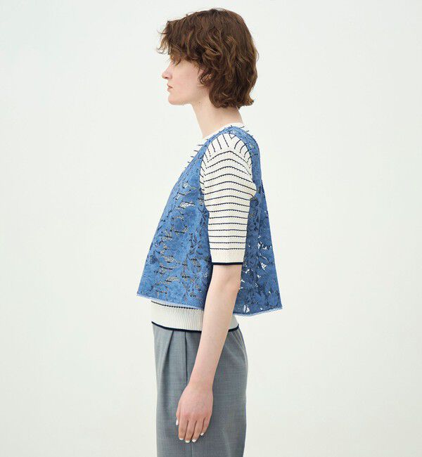 MACPHEE「ピグメントレース ノースリーブブラウス」|シャツ・ブラウス|