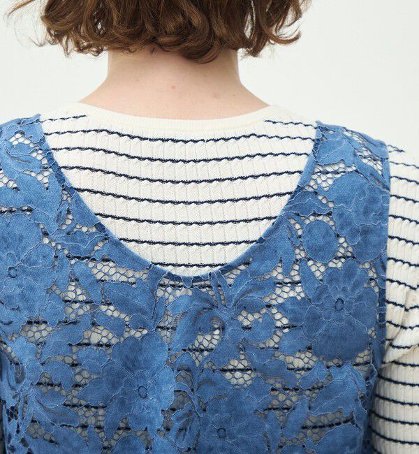 MACPHEE「ピグメントレース ノースリーブブラウス」|シャツ・ブラウス|