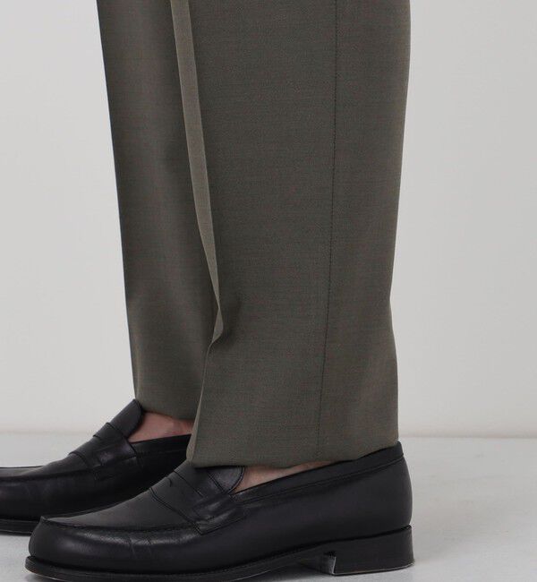 TOMORROWLAND MENS「ウールモヘヤ 2プリーツサイドアジャスタースラックス Ｖ.B.CANONICO」|スラックス|