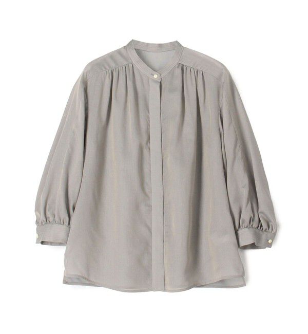 TOMORROWLAND collection「【WEB先行予約】レーヨンキュプラシャンブレー ギャザーブラウス」|シャツ・ブラウス|61 ライトブルー