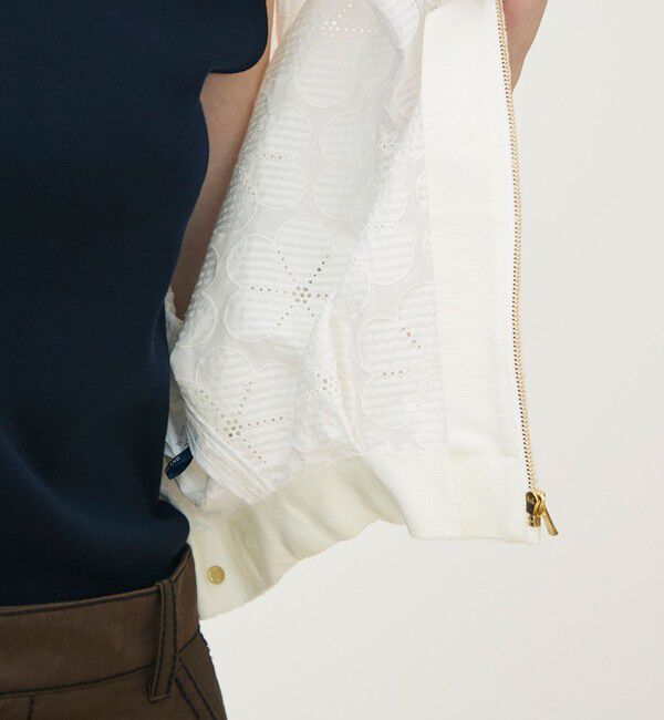 TOMORROWLAND collection「【WEB先行予約】ブロッサムエンブロイダリー ジップアップブルゾン」|ブルゾン・スタジャン|