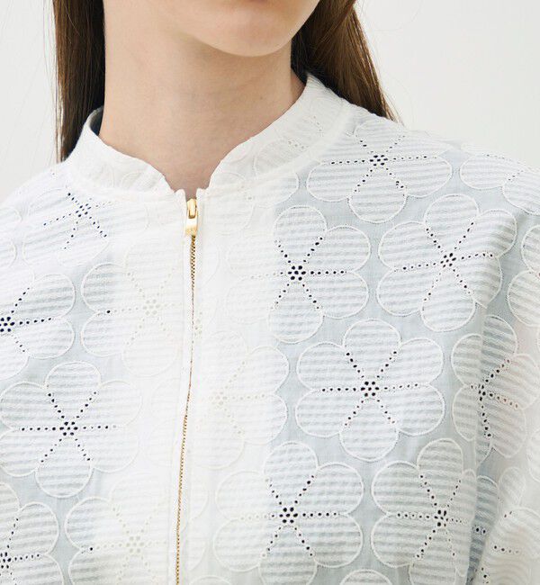 TOMORROWLAND collection「【WEB先行予約】ブロッサムエンブロイダリー ジップアップブルゾン」|ブルゾン・スタジャン|