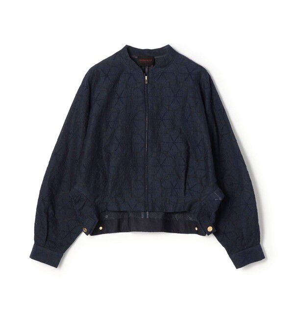TOMORROWLAND collection「【WEB先行予約】ブロッサムエンブロイダリー ジップアップブルゾン」|ブルゾン・スタジャン|69 ネイビー