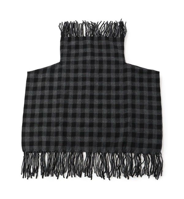 TOMORROWLAND GOODS「HAVERSACK ATTIRE ウールビエラチェック フリンジネックウォーマー」|マフラー|18グレーチェック