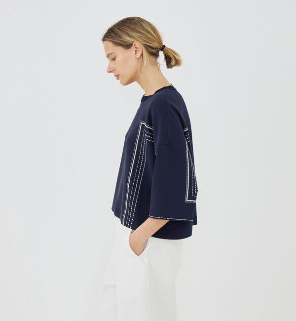 GALERIE VIE「【WEB先行予約】ダブルクロス クルーネックプルオーバー」|シャツ・ブラウス|