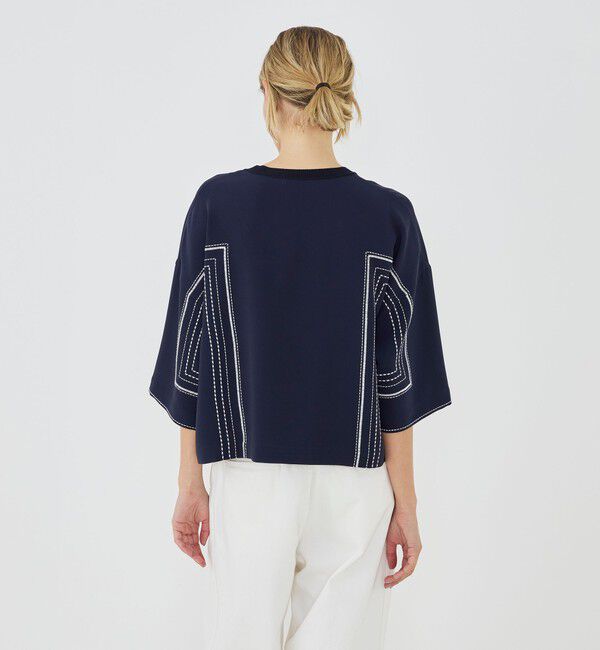 GALERIE VIE「【WEB先行予約】ダブルクロス クルーネックプルオーバー」|シャツ・ブラウス|