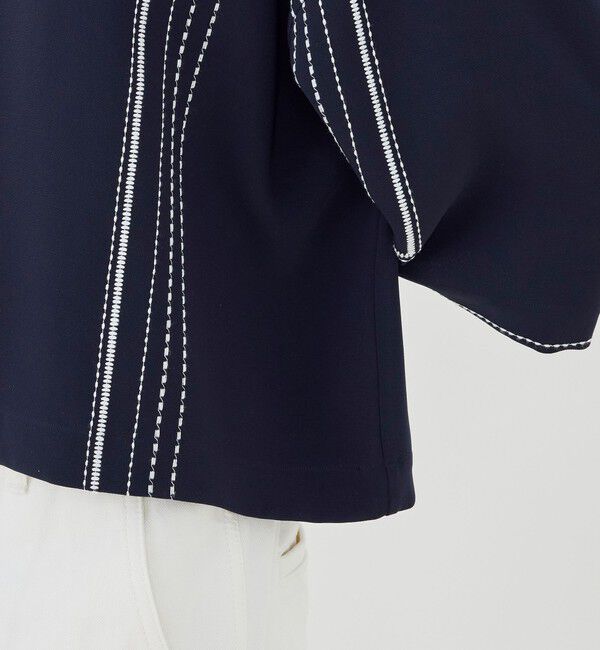 GALERIE VIE「【WEB先行予約】ダブルクロス クルーネックプルオーバー」|シャツ・ブラウス|