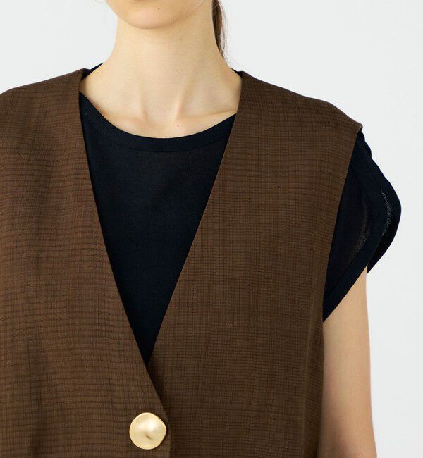 Ballsey「【WEB先行予約】レーヨンリネンブッチャー コクーンジレ」|ベスト・ジレ|