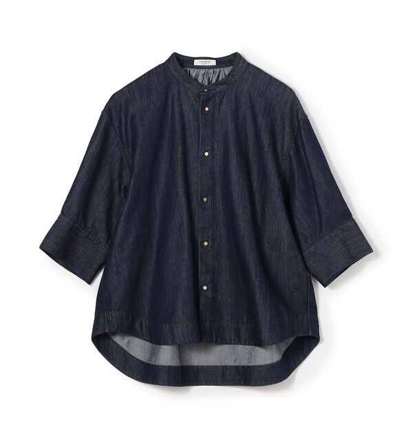 MACPHEE「【WEB先行予約】コットンセルロースデニム オーバーサイズシャツ」|シャツ・ブラウス|69 ネイビー