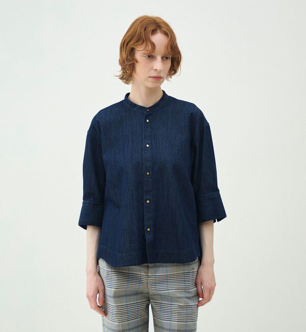 MACPHEE「【WEB先行予約】コットンセルロースデニム オーバーサイズシャツ」|シャツ・ブラウス|