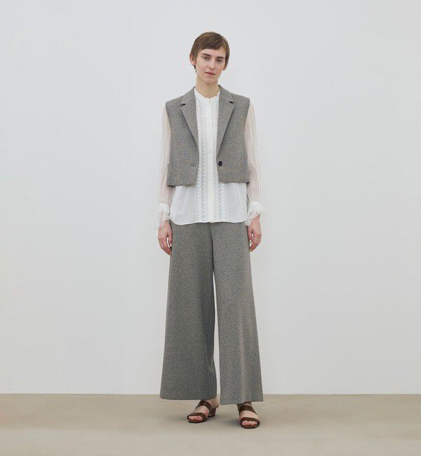 DES PRES「メランジジャージー ショートジレ」|ベスト・ジレ|