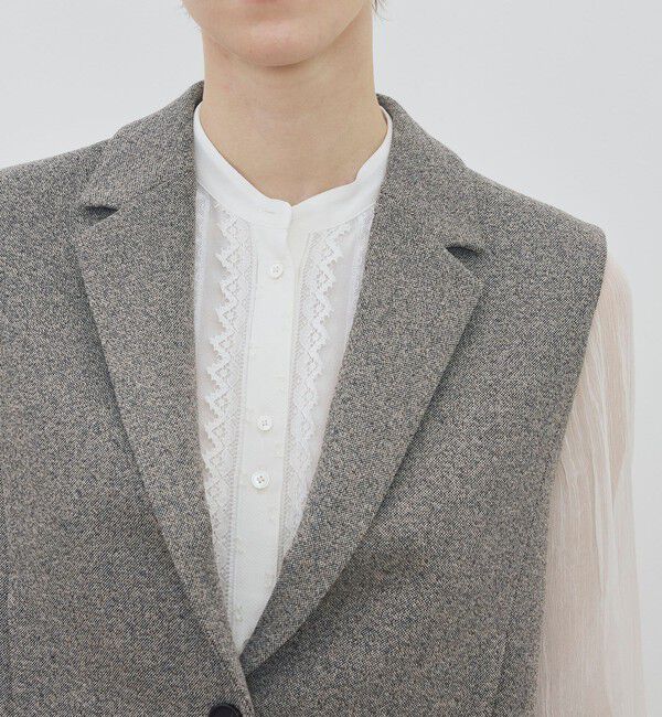 DES PRES「メランジジャージー ショートジレ」|ベスト・ジレ|