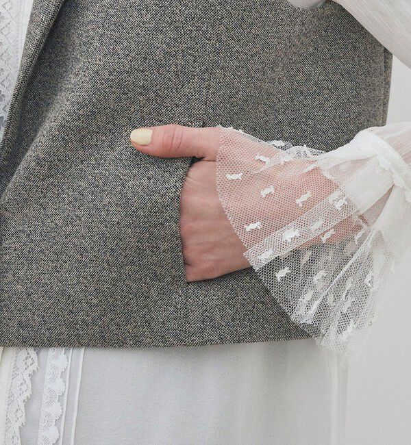 DES PRES「メランジジャージー ショートジレ」|ベスト・ジレ|