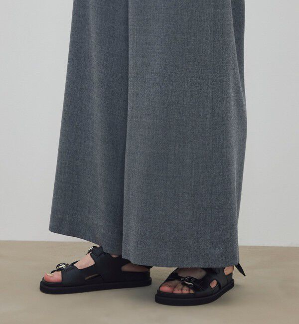 DES PRES「ウールジョーゼット ワイドフレアパンツ」|スラックス|