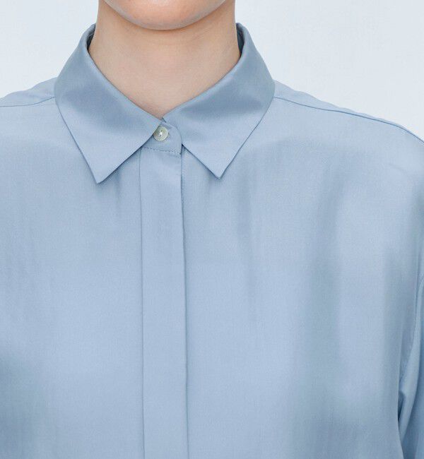 TOMORROWLAND collection「シルクサンドウォッシュ レギュラーカラーブラウス」|シャツ・ブラウス|