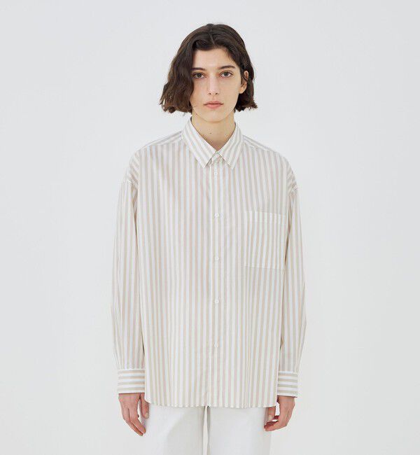 GALERIE VIE「コットンタイプライター ワイドバランスシャツ」|シャツ・ブラウス|