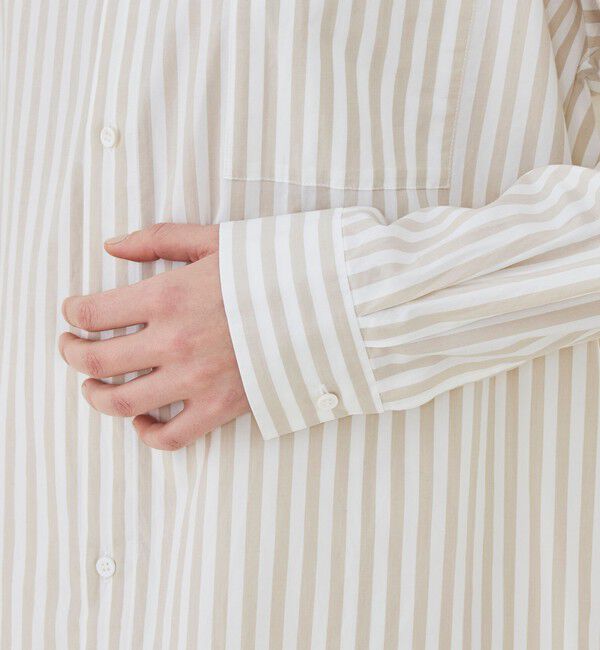 GALERIE VIE「コットンタイプライター ワイドバランスシャツ」|シャツ・ブラウス|