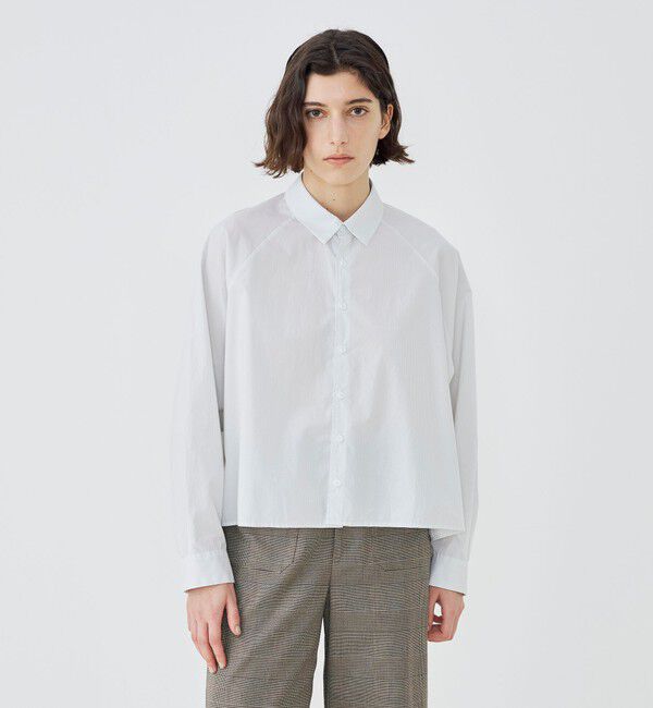 GALERIE VIE「コットンタイプライター ラグランスリーブシャツ」|シャツ・ブラウス|