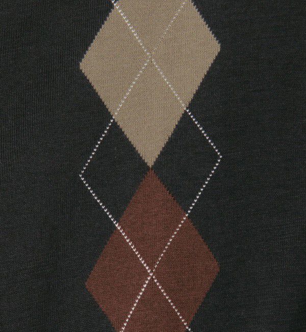 TOMORROWLAND MENS「TOMORROWLAND tricot ギザコットン アーガイル柄 ポロカラーカーディガン」|カーディガン|