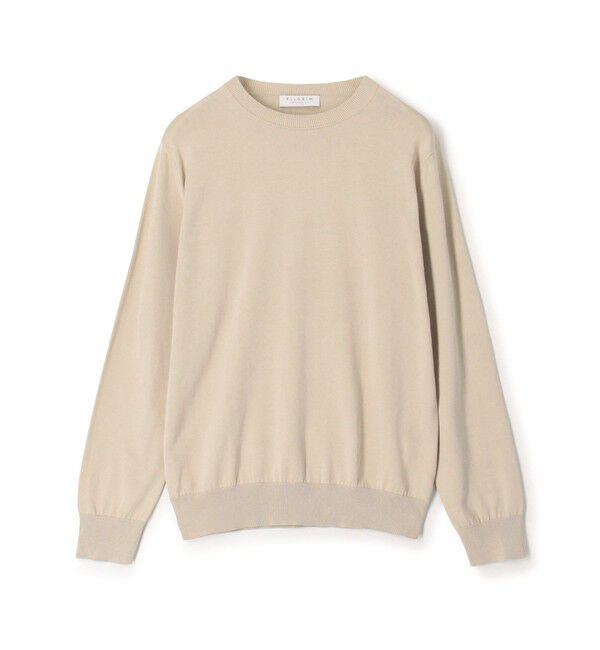 TOMORROWLAND MENS「ギザコットン クルーネックニット 」|ニット・セーター|41 ライトベージュ