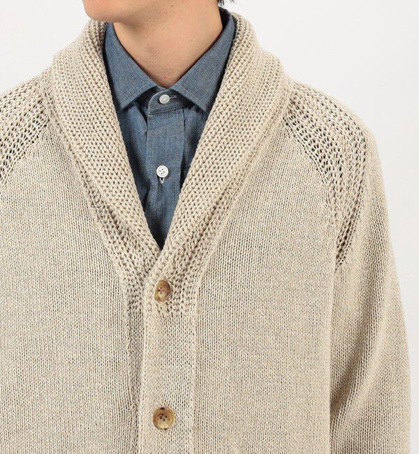 TOMORROWLAND MENS「リネンコットン ショールカラー ニットカーディガン」|カーディガン|