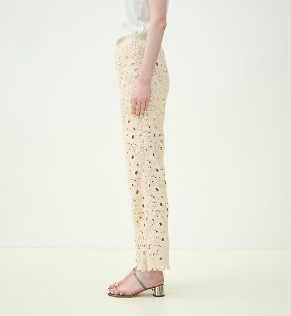 MACPHEE「サークルフラワークロシェ セミフレアパンツ」|その他|