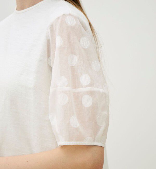 TOMORROWLAND collection「スラブジャージー ドットパフスリーブプルオーバー」|プルオーバー|