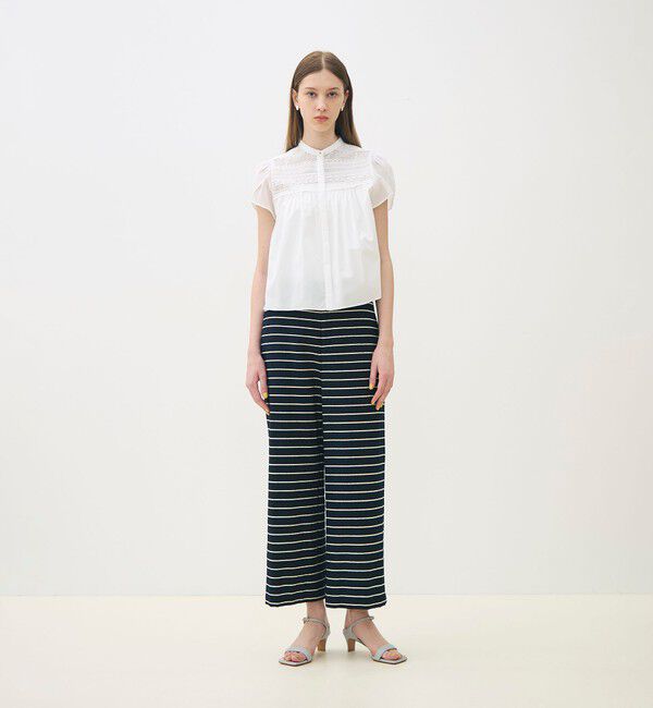 TOMORROWLAND collection「コットンコンビネーション ペタルスリーブブラウス」|シャツ・ブラウス|