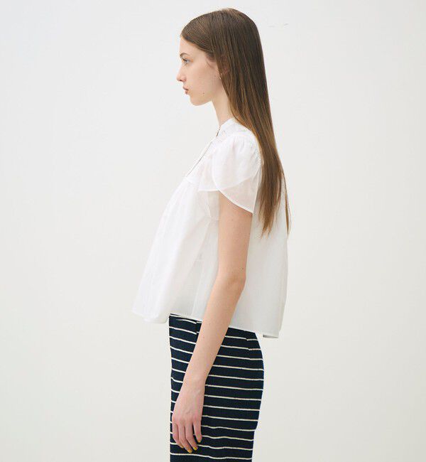 TOMORROWLAND collection「コットンコンビネーション ペタルスリーブブラウス」|シャツ・ブラウス|