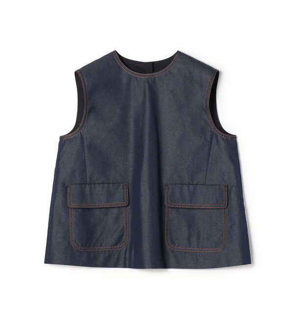 TOMORROWLAND collection「コットンシルクデニム ポケットプルオーバー」|シャツ・ブラウス|67 ネイビー