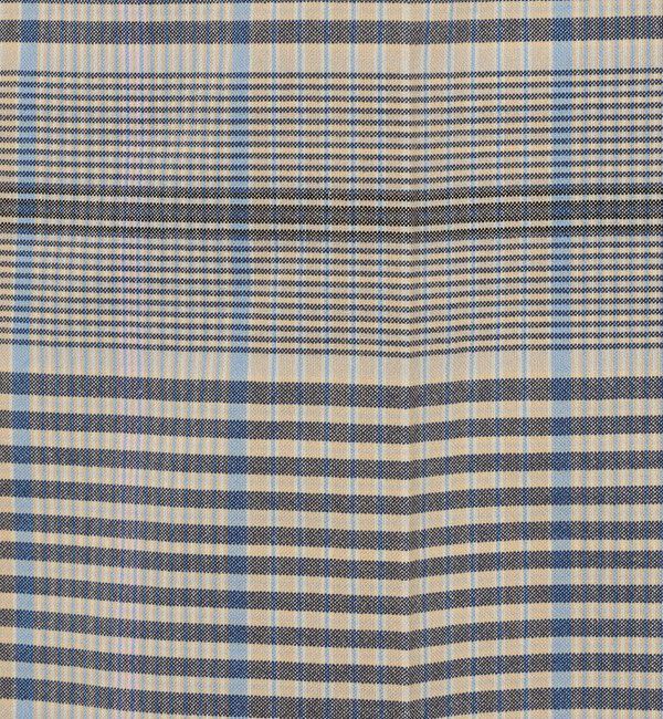 MACPHEE「トゥーサイドチェック ストレートパンツ」|スラックス|