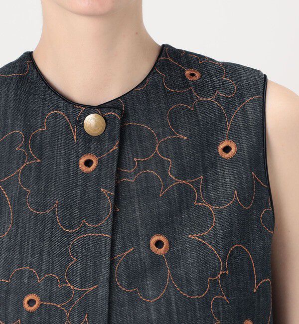 TOMORROWLAND collection「デニムフラワーリング フロンタブルジレ」|ベスト・ジレ|