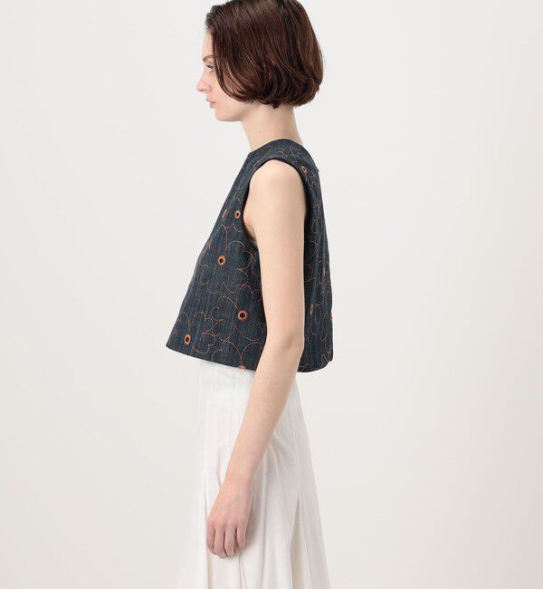 TOMORROWLAND collection「デニムフラワーリング フロンタブルジレ」|ベスト・ジレ|