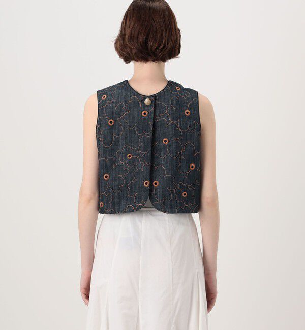 TOMORROWLAND collection「デニムフラワーリング フロンタブルジレ」|ベスト・ジレ|