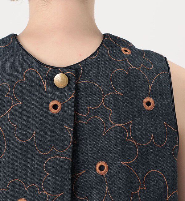TOMORROWLAND collection「デニムフラワーリング フロンタブルジレ」|ベスト・ジレ|
