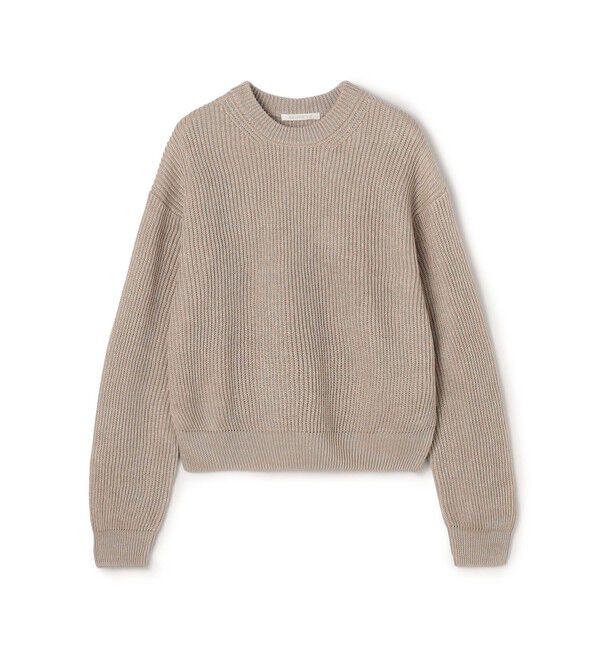 GALERIE VIE「リネンフィッシャーマンズリブ クルーネックプルオーバー」|ニット・セーター|43 ベージュ