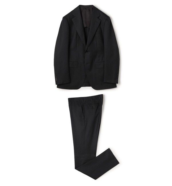 TOMORROWLAND MENS「ウールシルク シングルブレステッド 2Bスーツ TRAVELLER+SILK E.Zegna」|スーツ|16 グレーストライプ