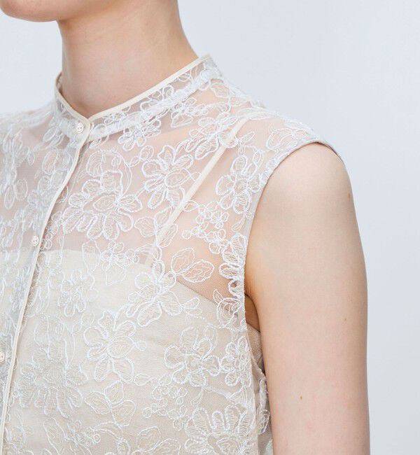 TOMORROWLAND collection「ローダンセエンブロイダリー ノースリーブブラウス」|シャツ・ブラウス|