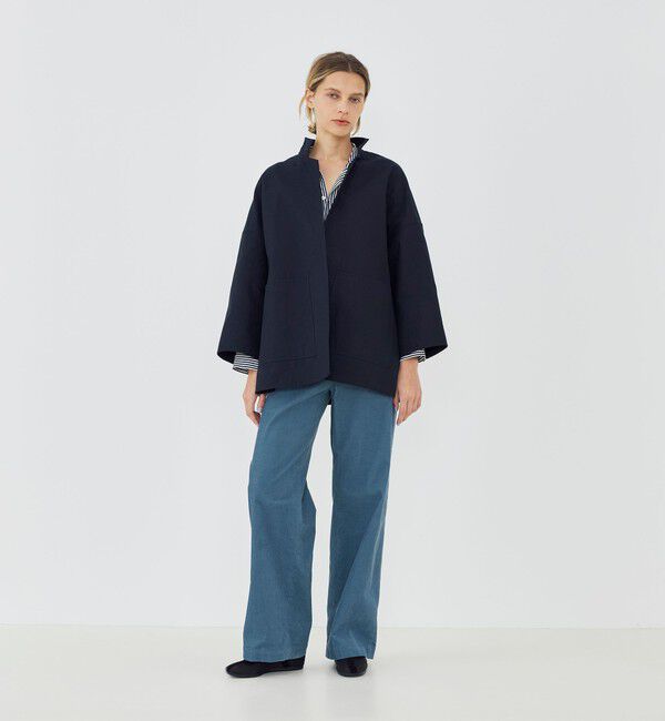 GALERIE VIE「コットンダブルフェイス フロントオープンショートコート」|その他|