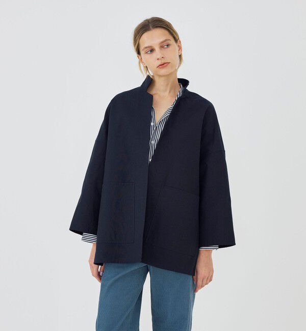 GALERIE VIE「コットンダブルフェイス フロントオープンショートコート」|その他|