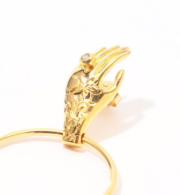 TOMORROWLAND GOODS「PALA ハンドモチーフ スモールフープピアス」|ピアス|